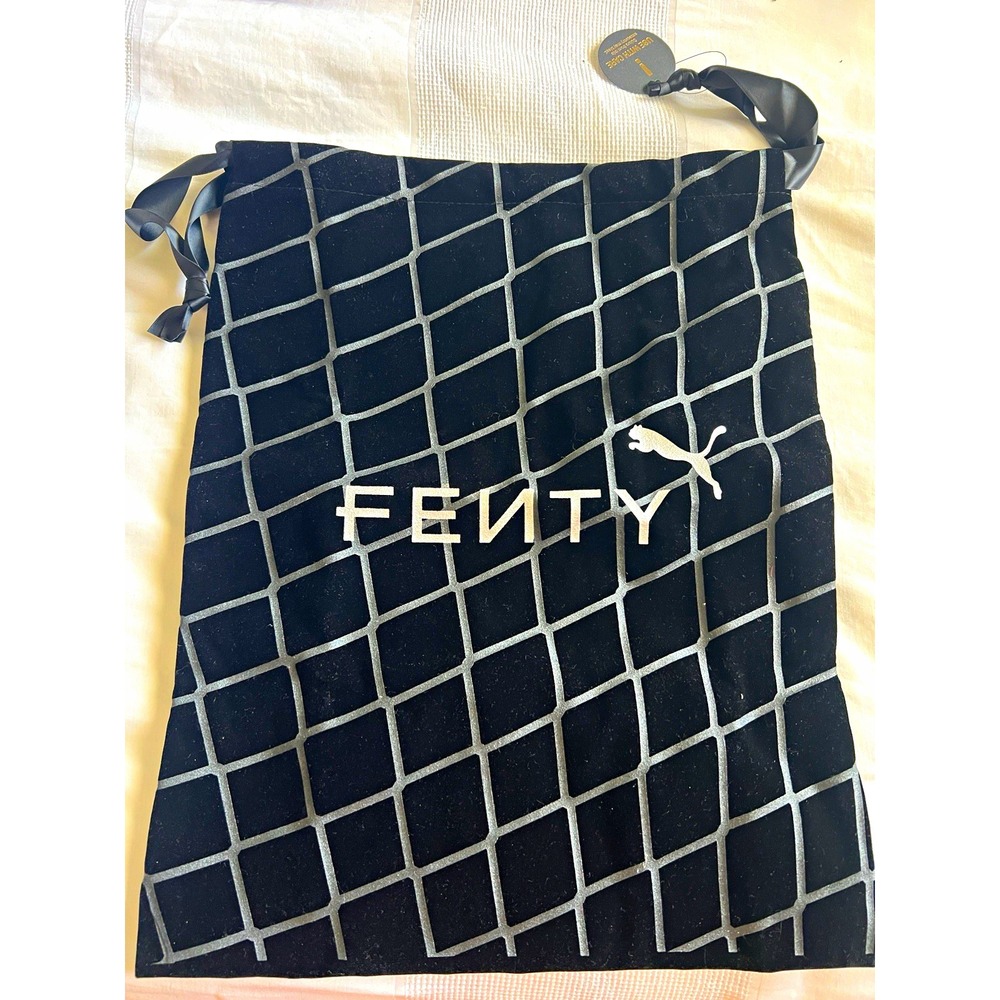FENTY Black/Gray Geometric Logo Drawstring Dustbag for Women, 1 Piece